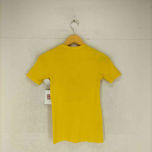 70S~ フランス製 フェルト クルーネックTシャツ ピチT レディース