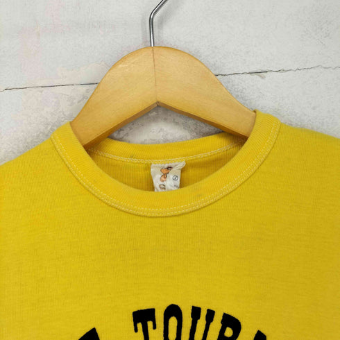 70S~ フランス製 フェルト クルーネックTシャツ ピチT レディース