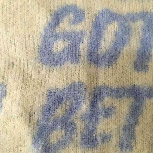 AOMM フロント刺繍 シャギーニット レディース FREE