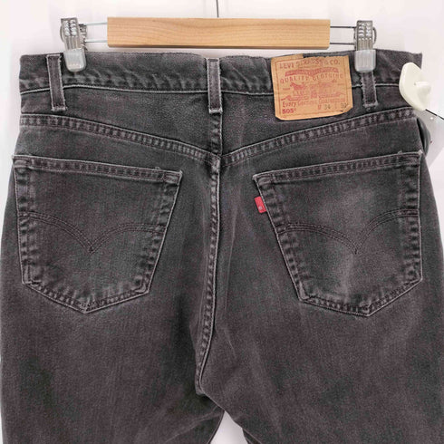 リーバイス Levis 90S 505 ジップフライ先染めブラックデニムパンツ ボタン裏411M刻印 メンズ W34 L30
