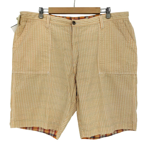 TAILOR VINTAGE 00s 裏地チェック リップルストライプ リバーシブル ショートパンツ ショーツ メンズ 40