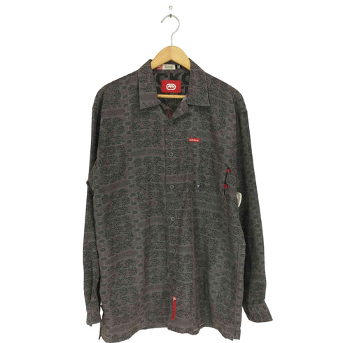 エコーアンリミテッド ECKO UNLTD 総柄 オープンカラーシャツ メンズ import:M