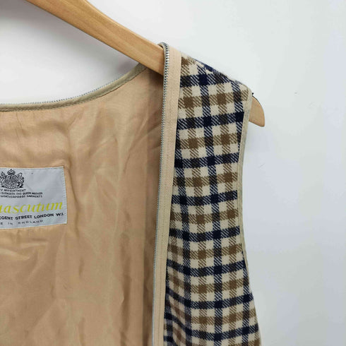 アクアスキュータム AQUASCUTUM 英国製 ウール ブランケット ライナー コート メンズ