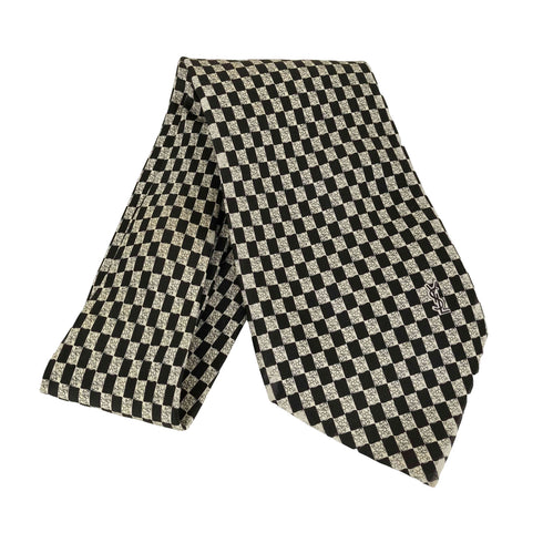 イヴサンローラン Yves Saint Laurent チェック柄 シルク ネクタイ メンズ