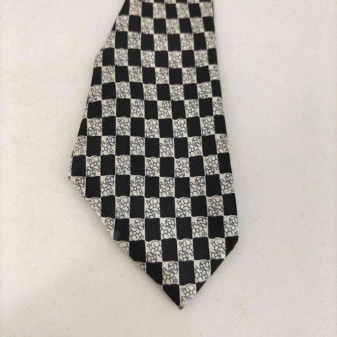 イヴサンローラン Yves Saint Laurent チェック柄 シルク ネクタイ メンズ
