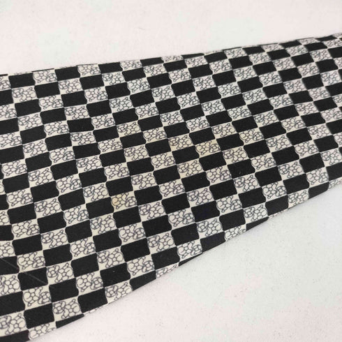 イヴサンローラン Yves Saint Laurent チェック柄 シルク ネクタイ メンズ