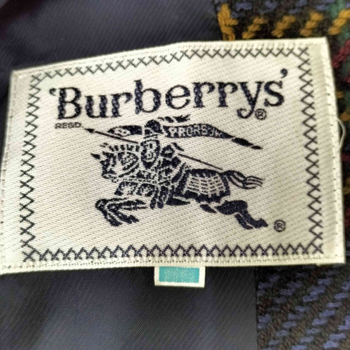 バーバリーズ BURBERRYS シルク混 ジャガードチェック ダブルテーラードジャケット レディース 13br