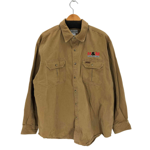 カーハート Carhartt 企業ロゴ刺繍 ヘビーウェイトコットンワークシャツ メンズ import:XL