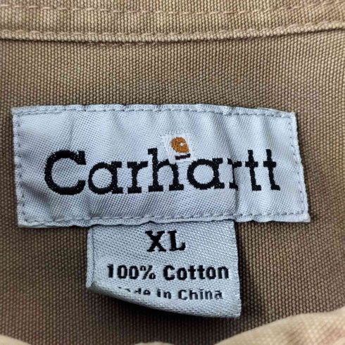カーハート Carhartt 企業ロゴ刺繍 ヘビーウェイトコットンワークシャツ メンズ import:XL