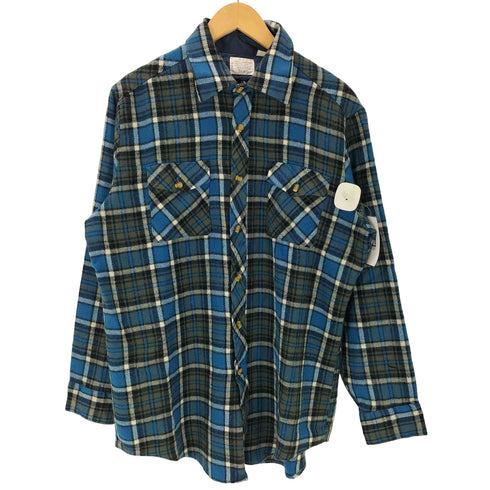 シアーズ Sears 90S L/S アクリル ネル シャツ メンズ import:L