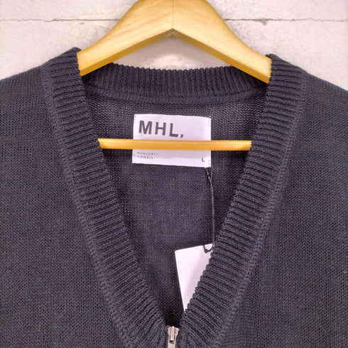 エムエイチエル MHL. リネン混ジップニットベスト メンズ L