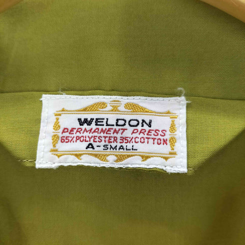 WELDON 60-70S ポリ コットン L/S シアー 開襟 オープンカラー パジャマ シャツ メンズ import:S