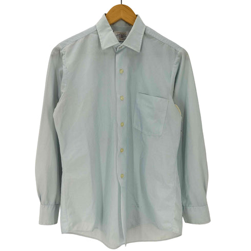 タウンクラフト TOWNCRAFT 60-70S 襟芯 L/S ポリ ナイロン ストライプ ドレス シャツ メンズ