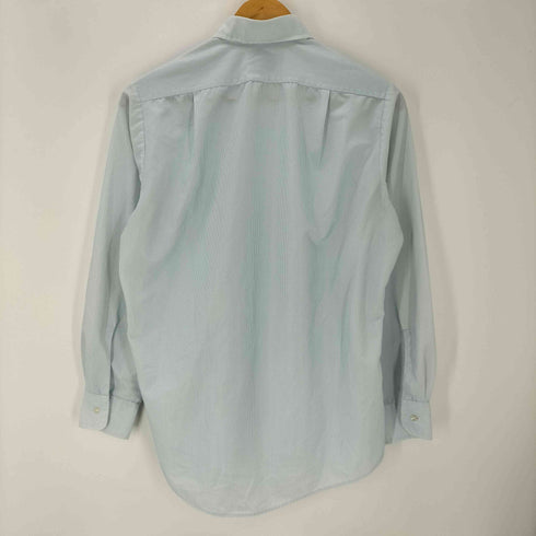 タウンクラフト TOWNCRAFT 60-70S 襟芯 L/S ポリ ナイロン ストライプ ドレス シャツ メンズ