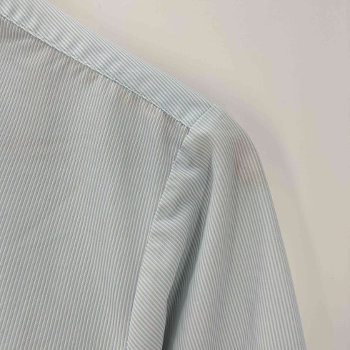 タウンクラフト TOWNCRAFT 60-70S 襟芯 L/S ポリ ナイロン ストライプ ドレス シャツ メンズ