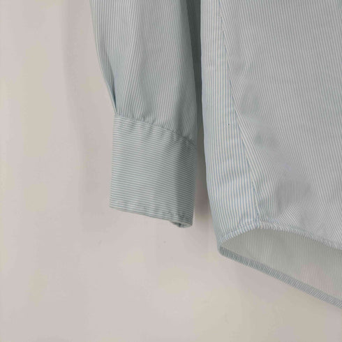 タウンクラフト TOWNCRAFT 60-70S 襟芯 L/S ポリ ナイロン ストライプ ドレス シャツ メンズ