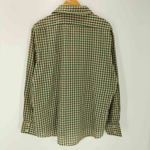 ジェーシーペニー JC Penney 70S 黒タグ L/S コットン ポリ シアー チェック シャツ メンズ import:XL