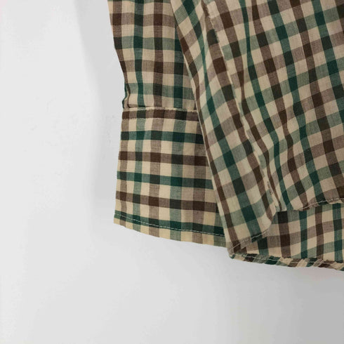 ジェーシーペニー JC Penney 70S 黒タグ L/S コットン ポリ シアー チェック シャツ メンズ import:XL