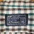 ジェーシーペニー JC Penney 70S 黒タグ L/S コットン ポリ シアー チェック シャツ メンズ import:XL
