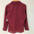 M.California 60-70S 三角タグ L/S コットン ポリ クラウン 刺繍 開襟 オープンカラー ドレス シャツ ボルドー メンズ import:S