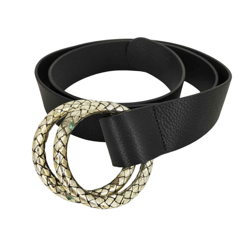 ボッテガヴェネタ BOTTEGA VENETA イントレチャートダブルリングベルト メンズ 95cm