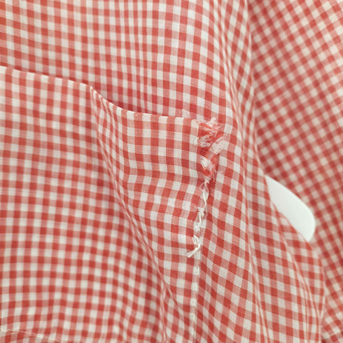 Kentfield 60-70S ギンガムチェック S/S ボックス シャツ 襟芯 メンズ