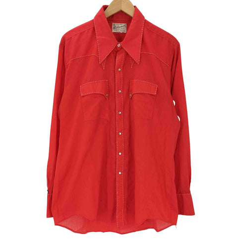 Rockmount Ranch Wear 60-70s L/S ステッチ ウエスタン シャツ 襟芯 vintage ビンテージ メンズ
