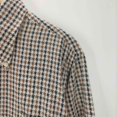 ENRO 70S SULLIVAN'S PERMANENT PRESS 千鳥格子 ハウンドトゥース L/S ボタンダウン ドレス シャツ メンズ 161/2-33