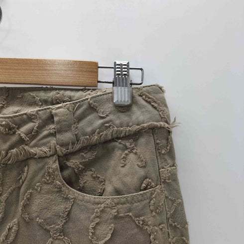ヴィヴィアンウエストウッドレッドレーベル Vivienne Westwood RED LABEL オーブ ボタン 立体 3D 刺繍 デザイン フリンジ 5ポケット ストレート パンツ レディース 3