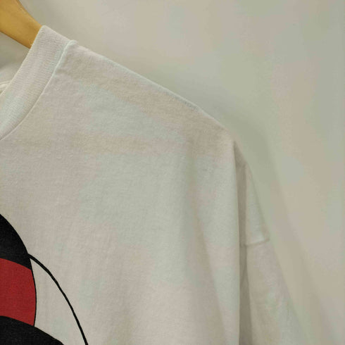 90S USA製 FACE IT ボディ ビーズ装飾 アーティスト カジノガール プリント S/S Tシャツ シングルステッチ メンズ