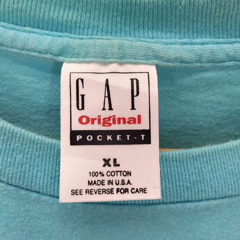 ギャップ Gap 90S OLD USA製 POCKET・T ポケット S/S Tシャツ ブランク 無地 シングルステッチ ビックサイズ メンズ import:XL