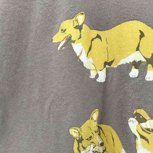 00S EIN アイン アニメ キャラクター 犬 ドック コーギー プリント S/S Tシャツ メンズ import:L