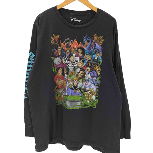 00S Villains ヴィランズ テーマパーク キャラクター プリント L/S Tシャツ ロンT ビックサイズ メンズ 2X