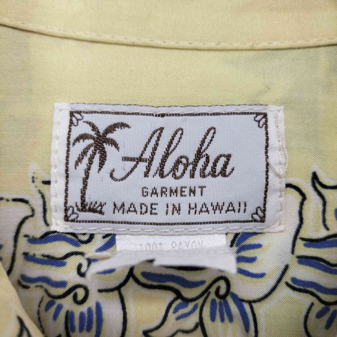 aloha garment レーヨン ストライプ アロハシャツ メンズ import:L
