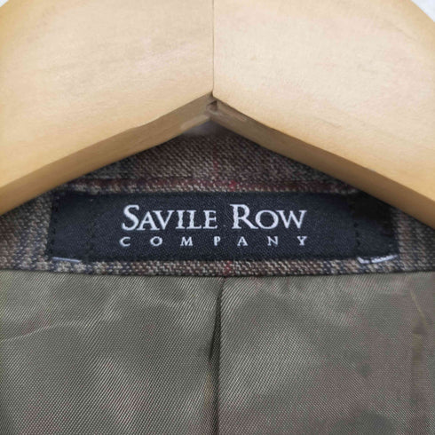 サヴィルロウ SAVILE ROW e.thomas カシミヤ混 チェック テーラードジャケット 総裏 メンズ AB6