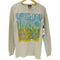 ZION ボディ 00-90S スカル ボーン 1980 プリント ワッフル サーマル L/S US ロック バンド Tシャツ ロンT カットソー メンズ import:M