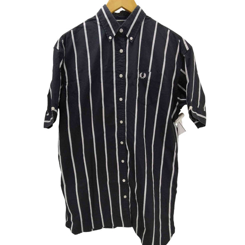 フレッドペリー FRED PERRY STRIPED BUTTON DOWN SHIRT DRESS レディース UK:10