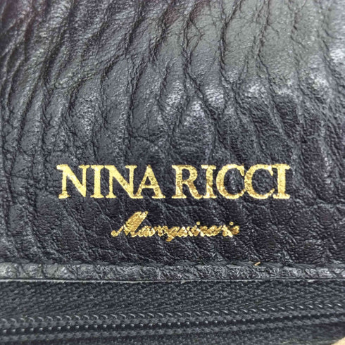 ニナリッチ NINA RICCI シボ革 レザー ショルダーバッグ レディース