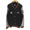 ステューシー Stussy ストックロゴ 袖プリント ナンバリング バイカラー スタジャン メンズ import:L