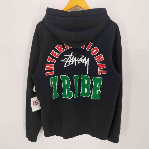 ステューシー Stussy INTERNATIONAL TRIBE 両面 ロゴ ジップアップ パーカー メンズ import:L