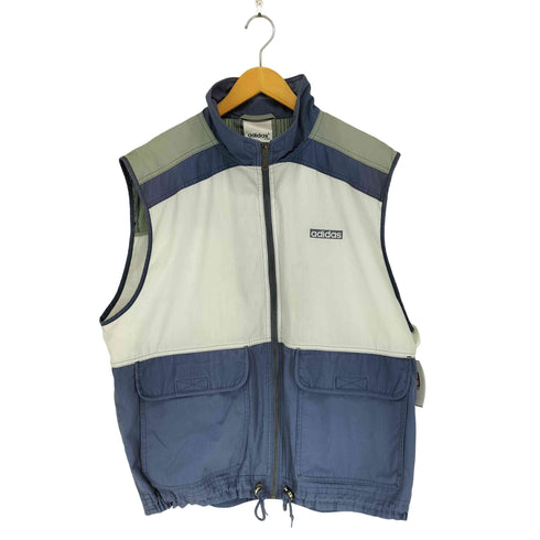 アディダス adidas 90S フロント刺繍 ナイロンベスト メンズ D50 F180