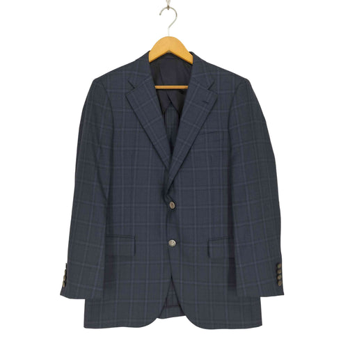 hickey freeman チェック 2Bシングルテーラードジャケット メンズ 98 AB6