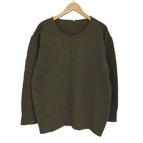 ドゥーズィエムクラス DEUXIEME CLASSE ダメージ加工 ウールニットセーター レディース FREE