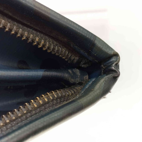 ラゲッジレーベル LUGGAGE LABEL 日本製 カモフラ柄 ラウンドジップ ロング ウォレット メンズ