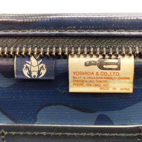 ラゲッジレーベル LUGGAGE LABEL 日本製 カモフラ柄 ラウンドジップ ロング ウォレット メンズ