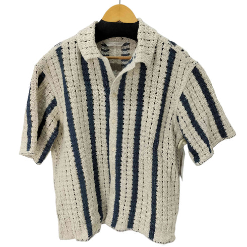 ザラ ZARA テクスチャー クロシェシャツ メンズ import:XL