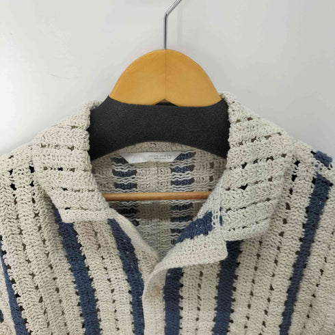 ザラ ZARA テクスチャー クロシェシャツ メンズ import:XL