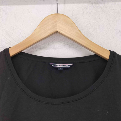 トミーヒルフィガー TOMMY HILFIGER ラインストーンロゴ クルーネックロンT レディース import:M