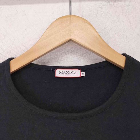マックスアンドコー MAX&CO. ラインストーンロゴ クルーネックロンT レディース JPN:M