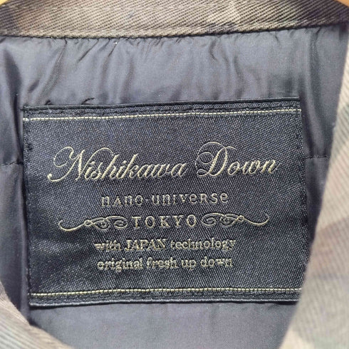 ナノユニバース NANO universe 西川ダウン カモフラ シャツジャケット メンズ JPN:M